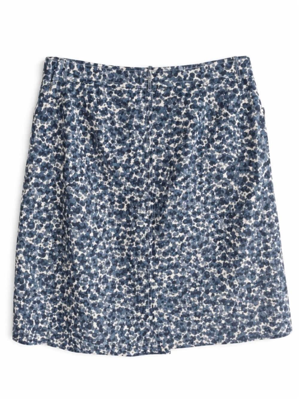 CH Carolina Herrera Blue Abstract Polka Dot Print A-Line Knee Length Skirt, 10 - Picture 3 of 8